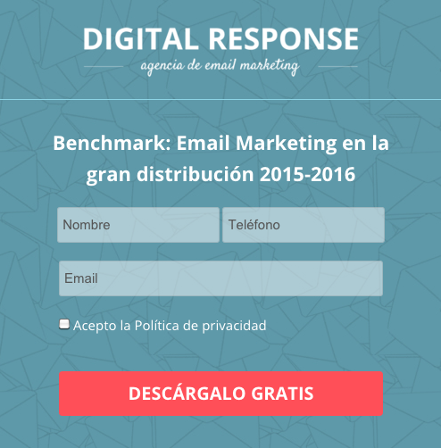 Formulario generación de leads Digital Response