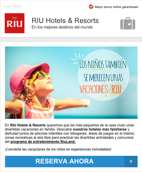 Email Marketing RIU Hotels & Resorts