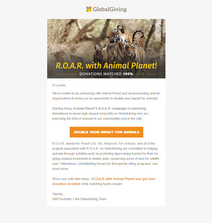 Caso de éxito: Programa de personalización del Email Marketing de GlobalGiving