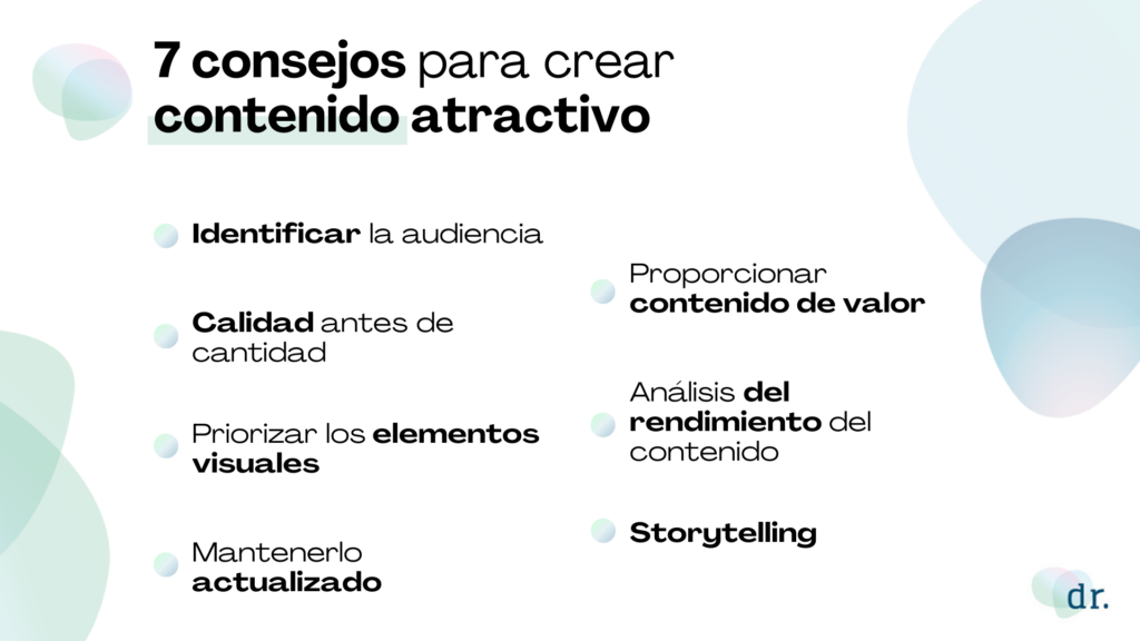 Consejos para crear contenido atractivo