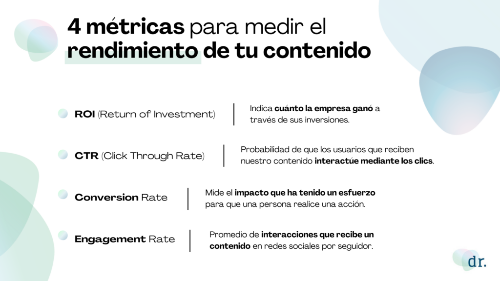 Métricas para medir el rendimiento de tu contenido